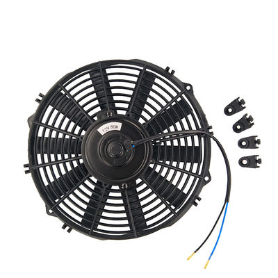 Ventilatore di raffreddamento universale a lama dritta da 12 pollici per il radiatore dei veicoli Mazda in plastica nera